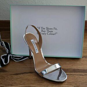BRAND NEW - Silver - Aquazzura - So Nude Sandal 105